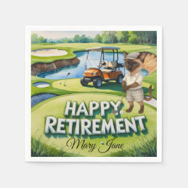 Golfurlaub zum Thema für Siameser Katzen Serviette