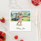 Golfurlaub zum Thema für Siameser Katzen Serviette (Beispiel)