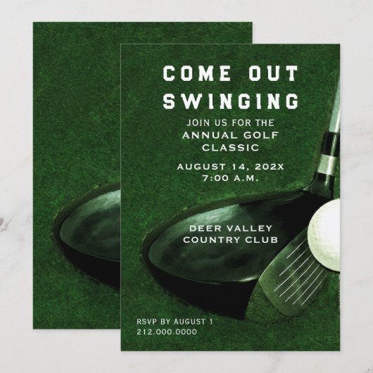 Golfveranstaltung Einladung (Vorne/Hinten)
