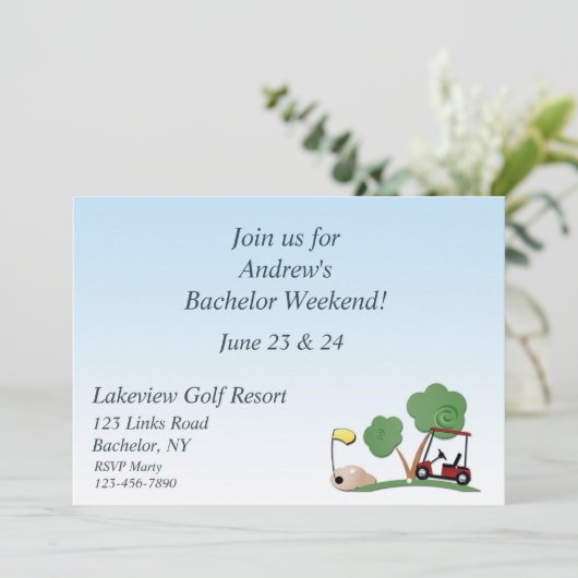 Golfveranstaltung Einladung (Stehend Vorderseite)