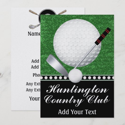 Golfveranstaltung - SRF Einladung (Vorne/Hinten)