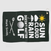 Golfvorhersage für Golfer Golfhandtuch (Horizontal)