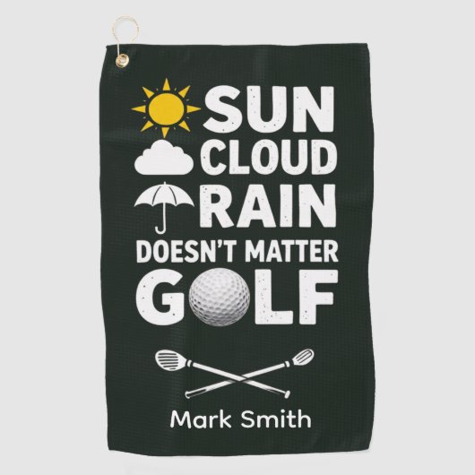 Golfvorhersage für Golfer Golfhandtuch (Vorderseite)