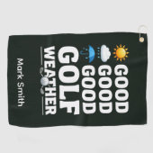 Golfvorhersage für Golfer Golfhandtuch (Horizontal)