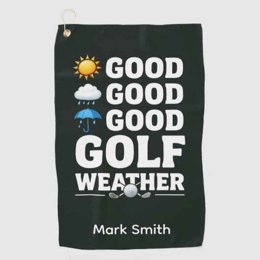 Golfvorhersage für Golfer Golfhandtuch (Vorderseite)