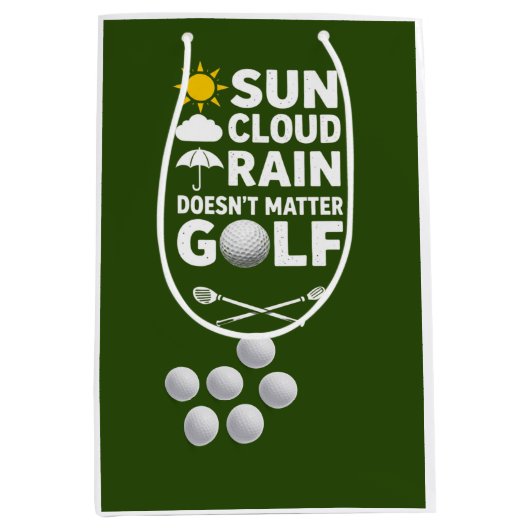 Golfvorhersage für Golfer Mittlere Geschenktüte (Vorderseite)