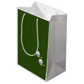 Golfvorhersage für Golfer Mittlere Geschenktüte (Rückseite Schrägansicht)