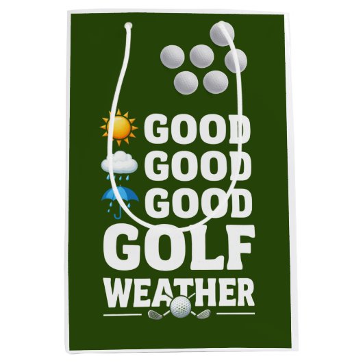 Golfvorhersage für Golfer Mittlere Geschenktüte (Vorderseite)