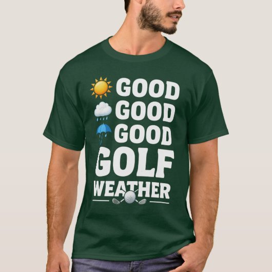 Golfvorhersage für Golfer T-Shirt (Vorderseite)