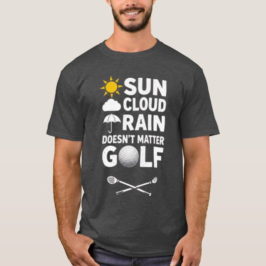 Golfvorhersage für Golfer T-Shirt (Vorderseite)