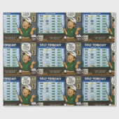 Golfvorhersage Lustiger Spruch für Golfer Geschenkpapier (Flach)