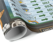Golfvorhersage Lustiger Spruch für Golfer Geschenkpapier (Rolleneckpunkt)