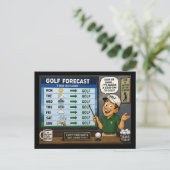 Golfvorhersage Postkarte (Stehend Vorderseite)