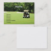 Golfwagen auf dem Fairway Visitenkarte (Vorne/Hinten)