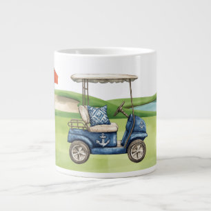 Golfwagen auf Golfplatz Putting Green Jumbo-Tasse