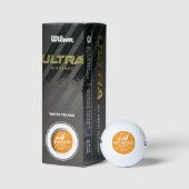 Golfwagen - "DER BESTE" Oranges Markierung  Golfball (Verpackungen)