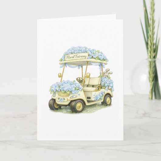 Golfwagen-Geburtstagskarte oder Aufmunterungskarte Karte (Vorderseite)