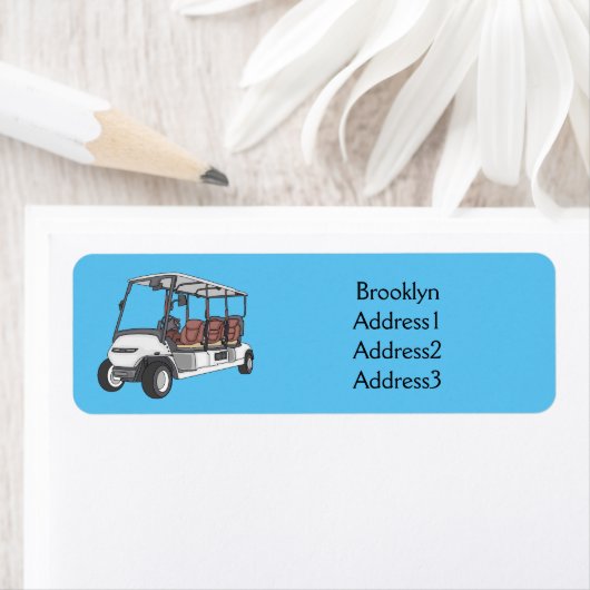 Golfwagen/Golf Buggy Cartoon Abbildung (Insitu)