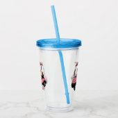 Golfwagen/Golf Buggy Cartoon Abbildung Acryltrinkbecher (Links)