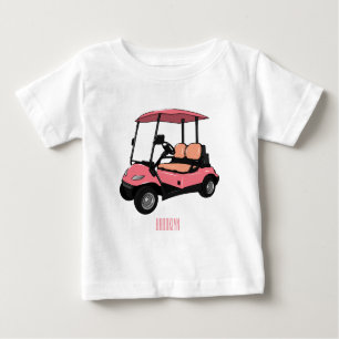 Golfwagen/Golf Buggy Cartoon Abbildung Baby T-shirt