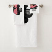 Golfwagen/Golf Buggy Cartoon Abbildung Badhandtuch Set (Insitu)