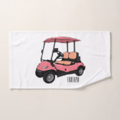 Golfwagen/Golf Buggy Cartoon Abbildung Badhandtuch Set (Handtuch)