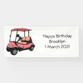 Golfwagen/Golf Buggy Cartoon Abbildung Banner (Horizontal)