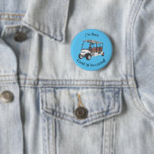Golfwagen/Golf Buggy Cartoon Abbildung Button (Beispiel)
