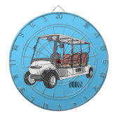 Golfwagen/Golf Buggy Cartoon Abbildung Dartscheibe (vorne)