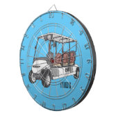 Golfwagen/Golf Buggy Cartoon Abbildung Dartscheibe (Vorderseite rechts)