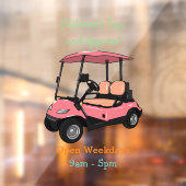 Golfwagen/Golf Buggy Cartoon Abbildung Fensteraufkleber (Blatt 2)