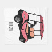 Golfwagen/Golf Buggy Cartoon Abbildung Fleecedecke (Vorderseite (Horizontal))