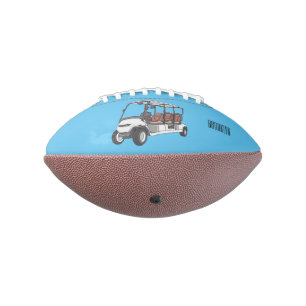 Golfwagen/Golf Buggy Cartoon Abbildung Football