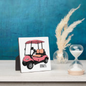 Golfwagen/Golf Buggy Cartoon Abbildung Fotoplatte (InSitu)