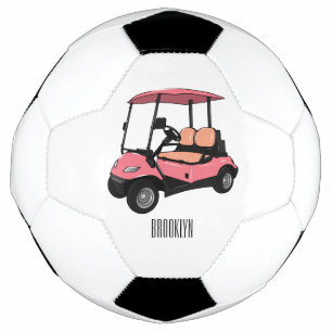 Golfwagen/Golf Buggy Cartoon Abbildung Fußball