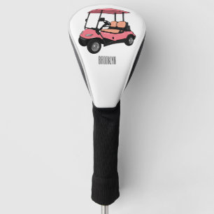 Golfwagen/Golf Buggy Cartoon Abbildung Golf Headcover