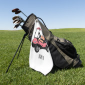 Golfwagen/Golf Buggy Cartoon Abbildung Golfhandtuch (Gras)