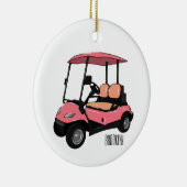 Golfwagen/Golf Buggy Cartoon Abbildung Keramik Ornament (Rechts)