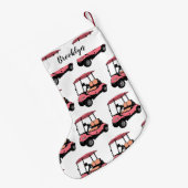 Golfwagen/Golf Buggy Cartoon Abbildung Kleiner Weihnachtsstrumpf (Rückseite (Hängend))