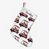 Golfwagen/Golf Buggy Cartoon Abbildung Kleiner Weihnachtsstrumpf (Vorderansicht (hängend))