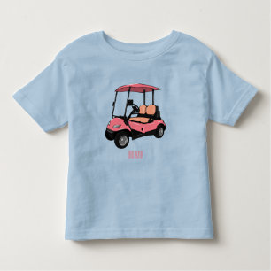 Golfwagen/Golf Buggy Cartoon Abbildung Kleinkind T-shirt