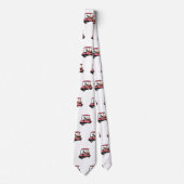 Golfwagen/Golf Buggy Cartoon Abbildung Krawatte (Vorderseite)