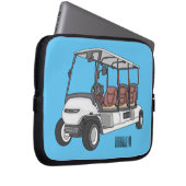 Golfwagen/Golf Buggy Cartoon Abbildung Laptopschutzhülle (Vorne Rechts)