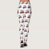 Golfwagen/Golf Buggy Cartoon Abbildung Leggings (Rückseite)