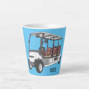 Golfwagen/Golf Buggy Cartoon Abbildung Milchtasse