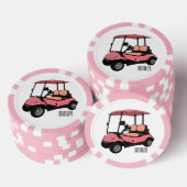 Golfwagen/Golf Buggy Cartoon Abbildung Pokerchips (Stapel)