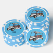 Golfwagen/Golf Buggy Cartoon Abbildung Pokerchips (Stapel)