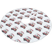 Golfwagen/Golf Buggy Cartoon Abbildung Polyester Weihnachtsbaumdecke (Schrägansicht)