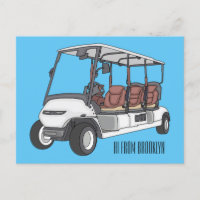 Golfwagen/Golf Buggy Cartoon Abbildung