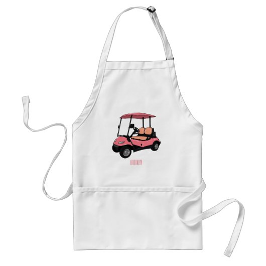 Golfwagen/Golf Buggy Cartoon Abbildung Schürze (Vorne)